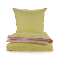 BAHNE Sengetøj gul og rosa 220cm