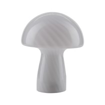 Bahne bordlampe mushroom i hvid glas