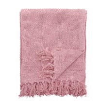 bloomingville tæppe plaid rosa