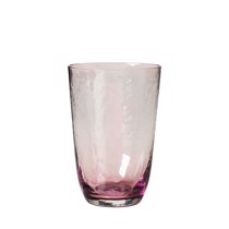 Broste Copenhagen Hammered Vandglas pink