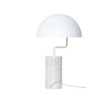 Hübsch bordlampe hvid marmor
