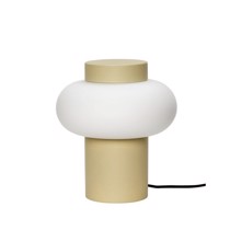 Hübsch bordlampe i opalglas og metal