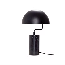 Hübsch bordlampe Poise sort metal marmor