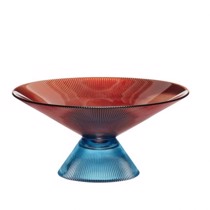Hübsch vase i glas orange og blå