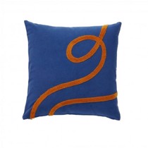Hübsch sofapude blå orange