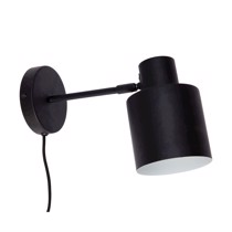 Hübsch væglampe sort metal