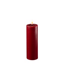 Deluxe Homeart LED Bloklys - Bordeaux Røde 5 x15 cm
