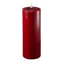 Deluxe Homeart LED Bloklys - Bordeaux Røde 7,5x20 cm