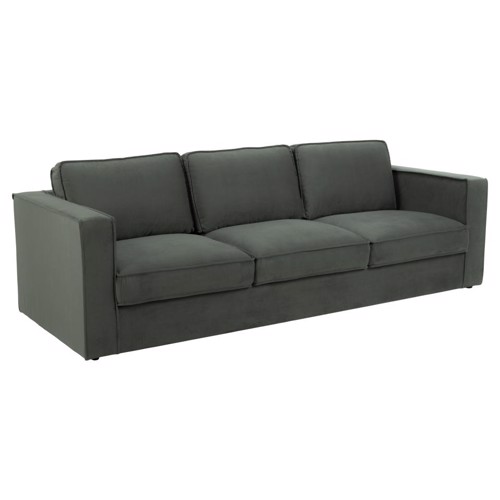 Sofa 3-personers i sort grå stof