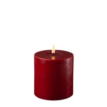Deluxe Homeaet Bordeaux Røde Bloklys LED 10 * 10 cm