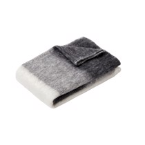 Hübsch plaid sort/grå/hvid med uld