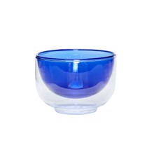 Hübsch Skål Kiosk glas, klar/blå