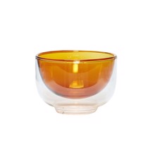Hübsch Skål Kiosk glas, klar/amber